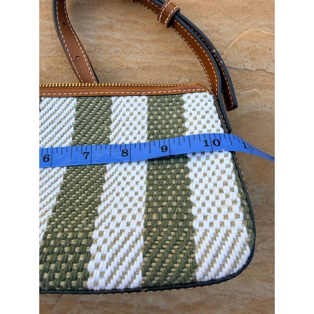 Tory Burch McGraw Woven Stripe Wedge Shoulder Bag EUC - Picture 6 of 8